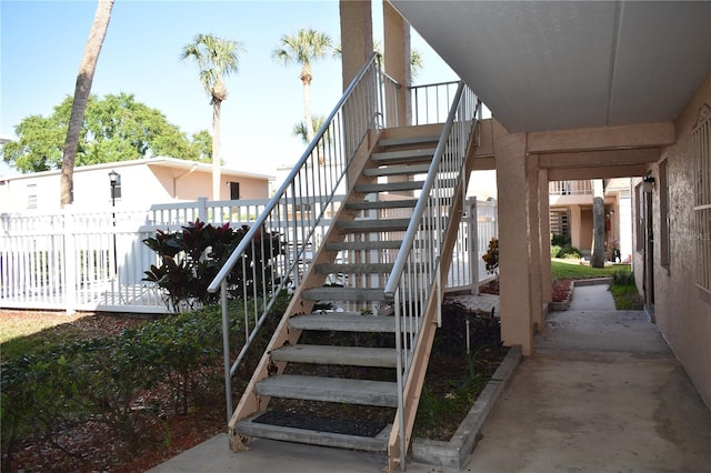 view of stairway