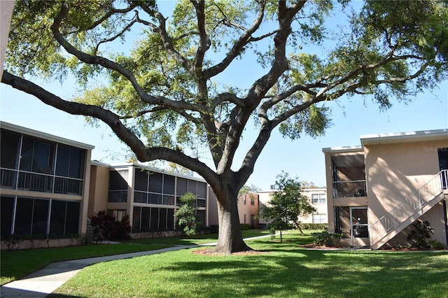 view of community with a lawn