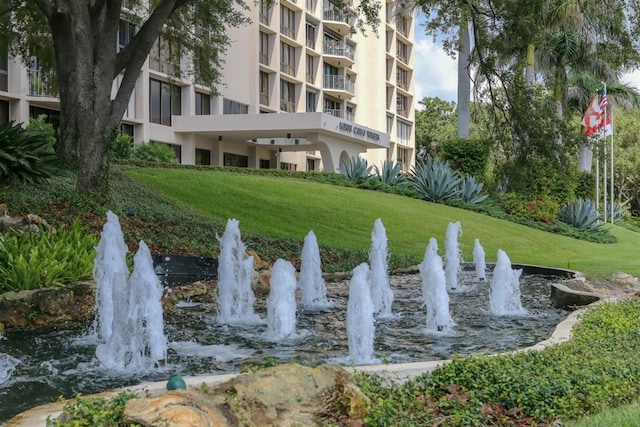 view of home's community featuring a yard