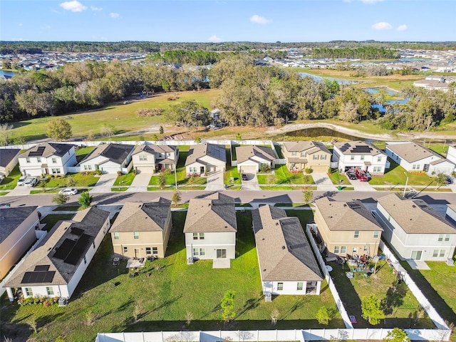 aerial view with a residential view