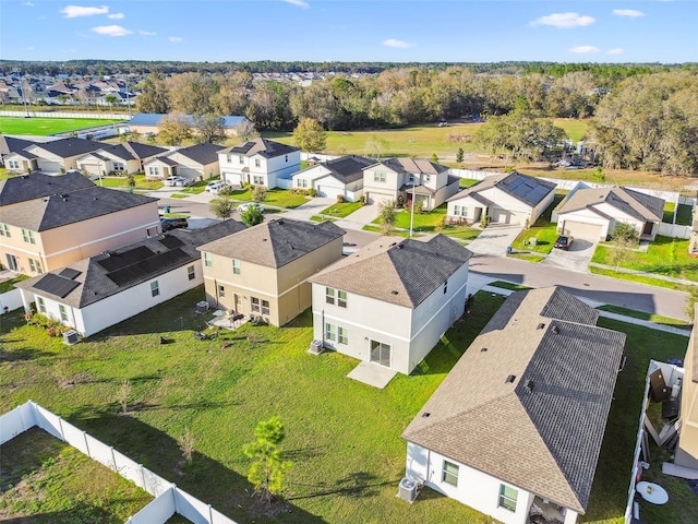 bird's eye view with a residential view