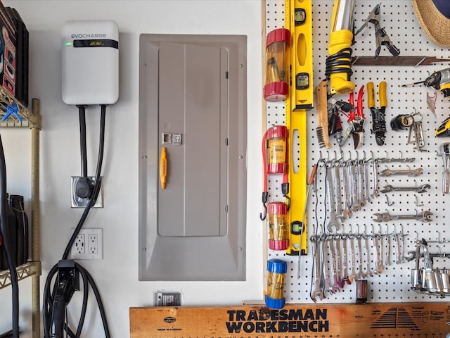 utility room with electric panel