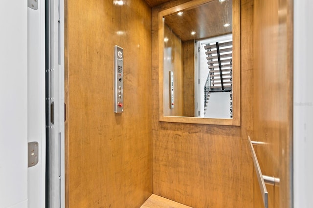 interior details with elevator