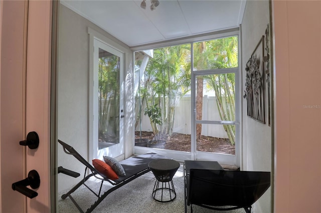 view of sunroom / solarium