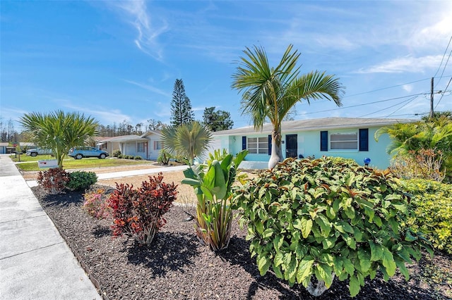 ranch-style home with stucco siding