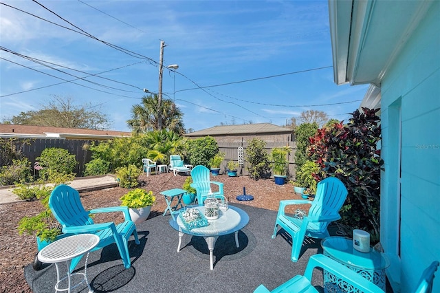 view of patio / terrace featuring a fenced backyard