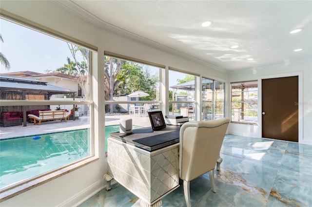 sunroom with a wealth of natural light