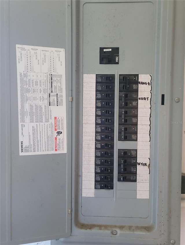 utility room featuring electric panel