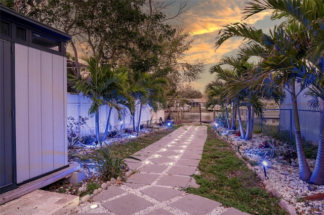 view of property's community featuring a fenced backyard