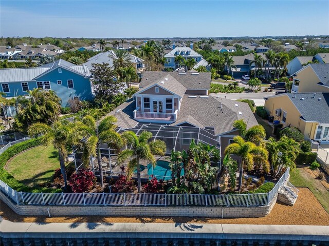 5616 Seagrass Pl, Apollo Beach, FL 33572 - birds eye view of property featuring a residential view