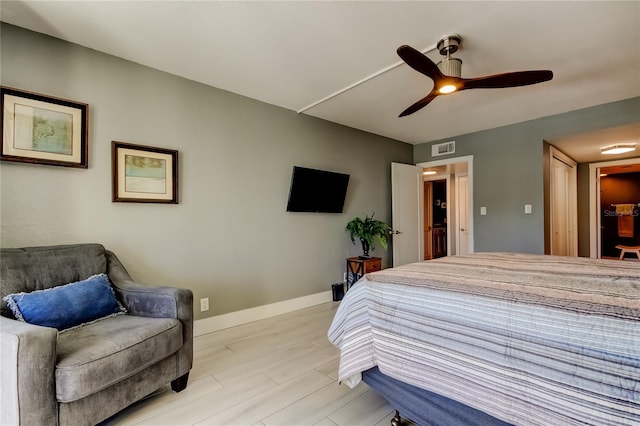 1460 Gulf Blvd Unit 506, Clearwater Beach, FL 33767 - bedroom with ceiling fan