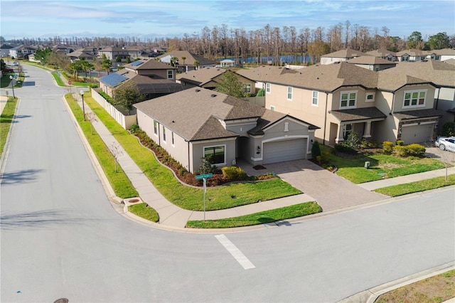 bird's eye view with a residential view