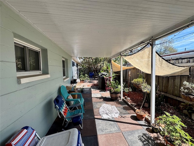 view of patio with fence