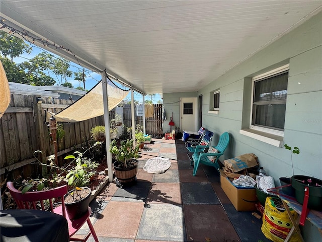 view of patio featuring a fenced backyard