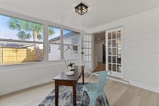 view of sunroom / solarium