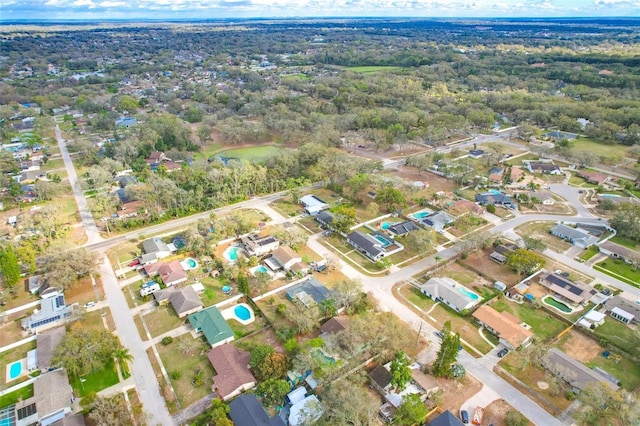 bird's eye view with a residential view