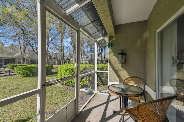 view of sunroom / solarium