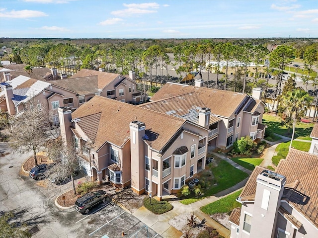 aerial view with a residential view