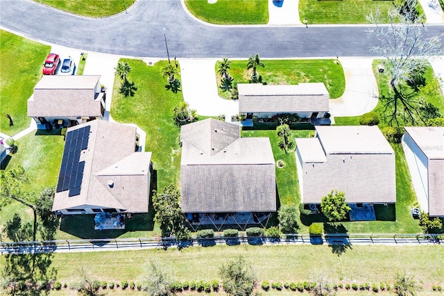 aerial view with a residential view