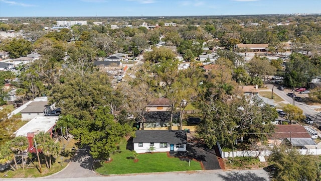 drone / aerial view with a residential view