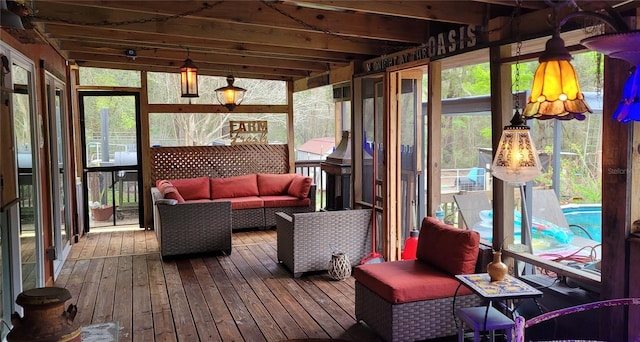 view of sunroom / solarium