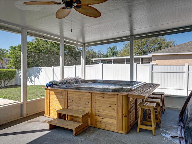 view of sunroom / solarium