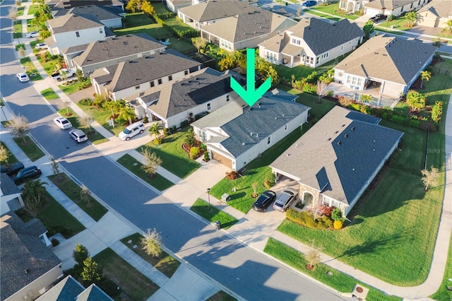 birds eye view of property featuring a residential view