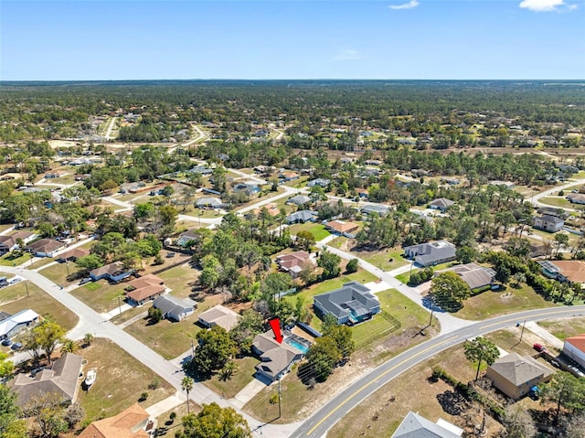 drone / aerial view featuring a residential view