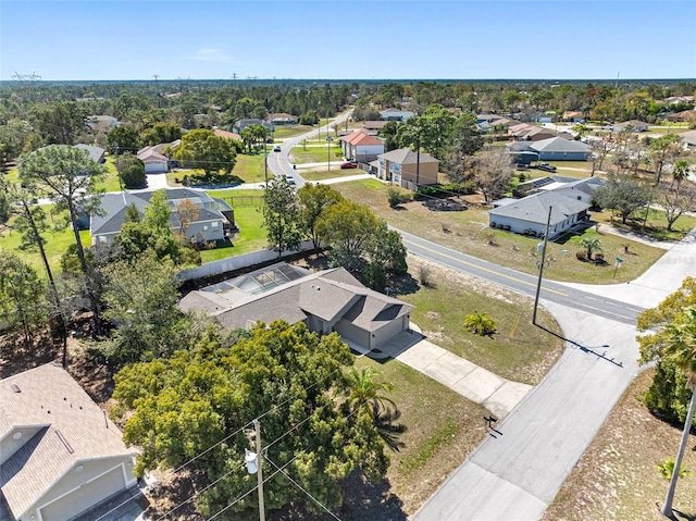 drone / aerial view with a residential view