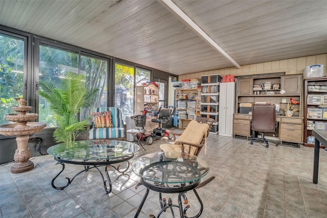 view of sunroom