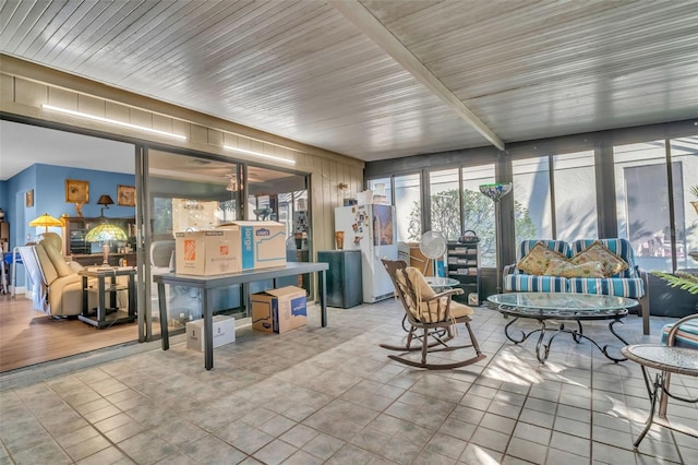 view of sunroom