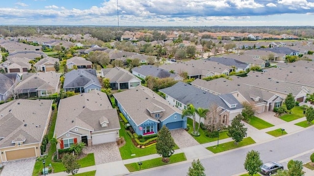 aerial view with a residential view