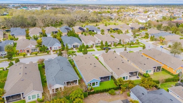 drone / aerial view with a residential view