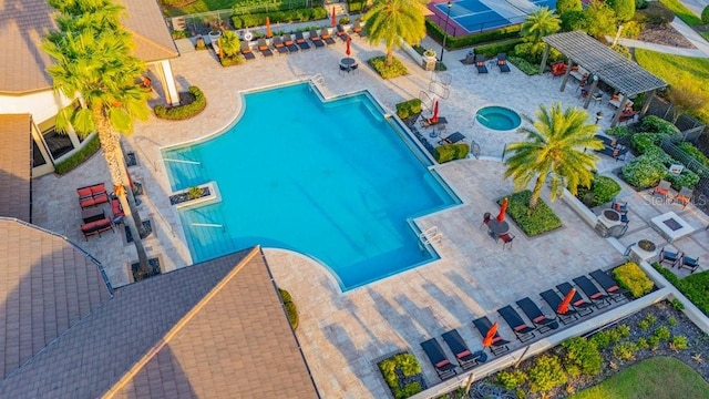 view of pool with a patio