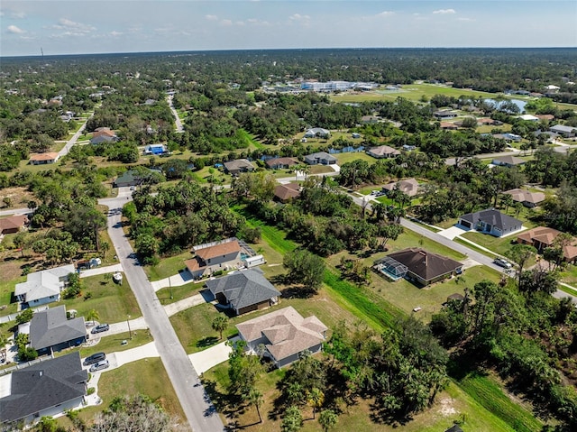 drone / aerial view with a residential view