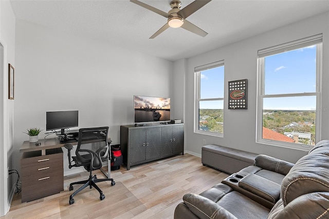 226 5th Ave N Unit 901, Saint Petersburg, FL 33701 - office space with light wood-style floors, baseboards, and a ceiling fan