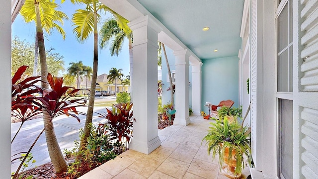 view of patio / terrace featuring covered porch