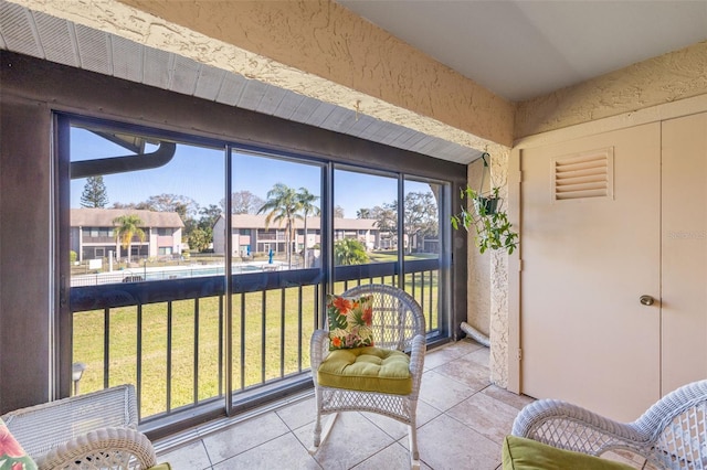 view of sunroom