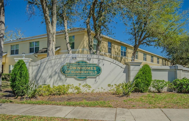 view of community sign