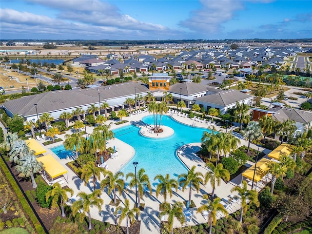 birds eye view of property featuring a residential view