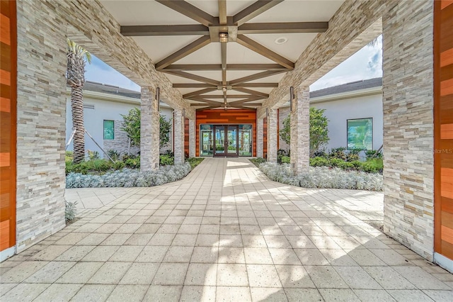 exterior space featuring french doors