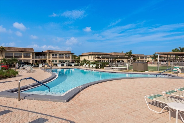 pool featuring a patio