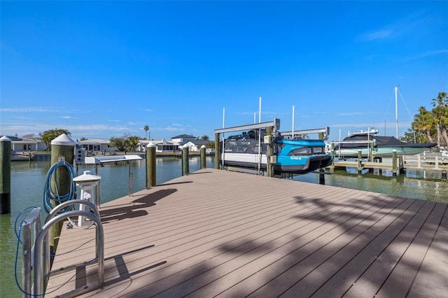 15904 Redington Dr, Redington Beach, FL 33708 - view of dock featuring a water view and boat lift