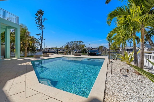 15904 Redington Dr, Redington Beach, FL 33708 - view of swimming pool featuring a fenced in pool, a patio, and fence
