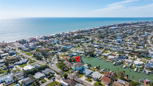 15904 Redington Dr, Redington Beach, FL 33708 - aerial view featuring a water view and a residential view
