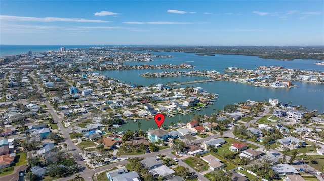 15904 Redington Dr, Redington Beach, FL 33708 - birds eye view of property with a water view