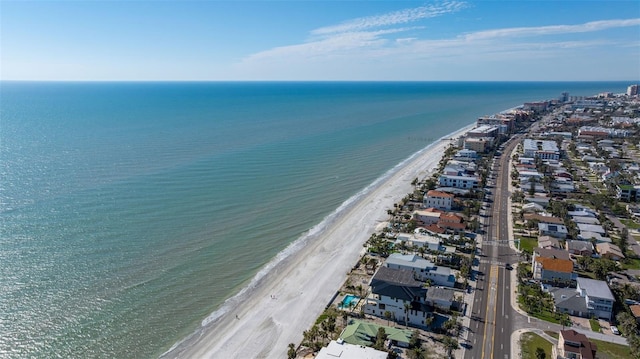 15904 Redington Dr, Redington Beach, FL 33708 - bird's eye view with a water view and a view of the beach
