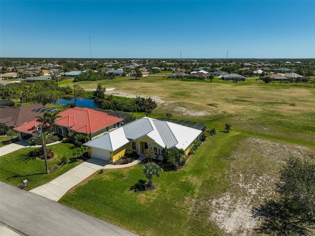 bird's eye view with a residential view