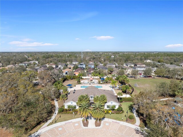 aerial view featuring a residential view