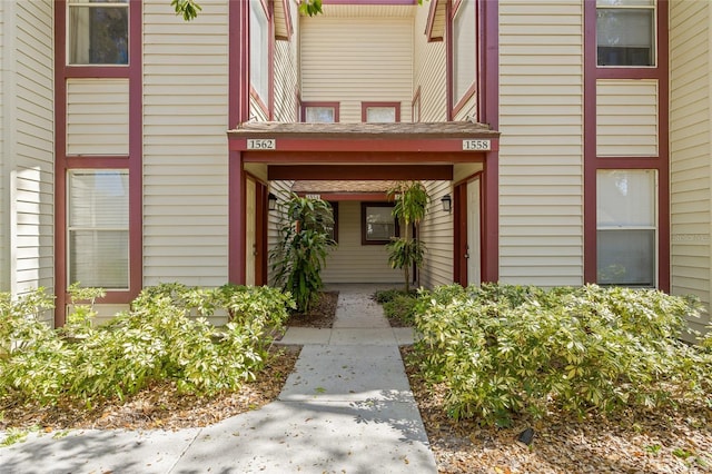 view of doorway to property